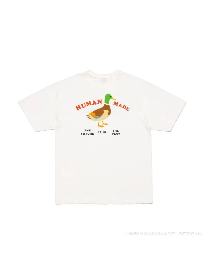 Human Bird Pattern Short Sleeve T-shirt Round Neck Unisex Couples1