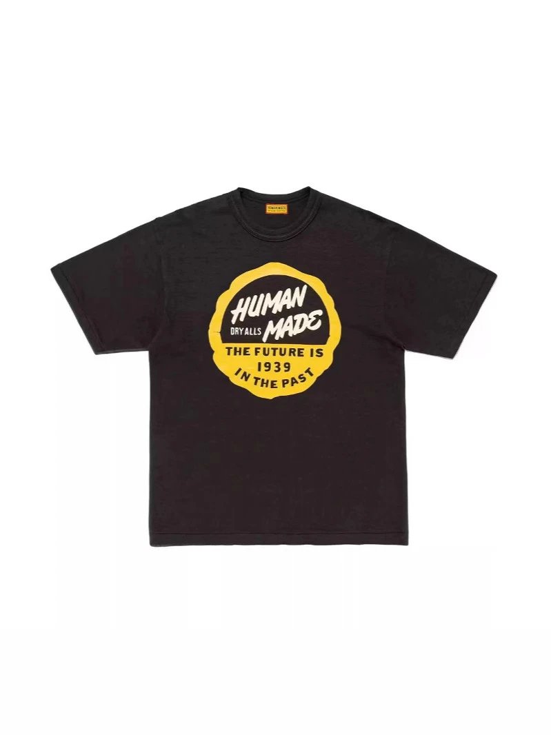 Human Made Circle Print Pattern Short Sleeve T-shirt Loose Casual Unisex Couples