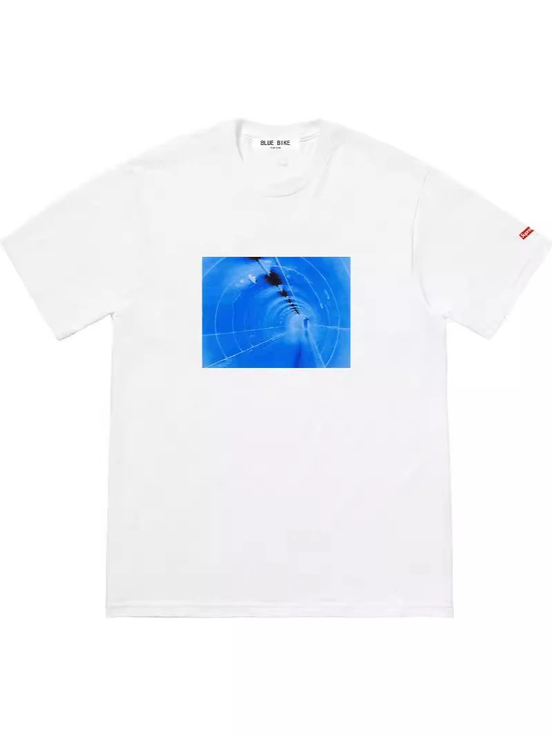 24SS Tunnel Tee Tunnel Underground Passage Short Sleeve Man Photo Print T-shirt Unisex Couples