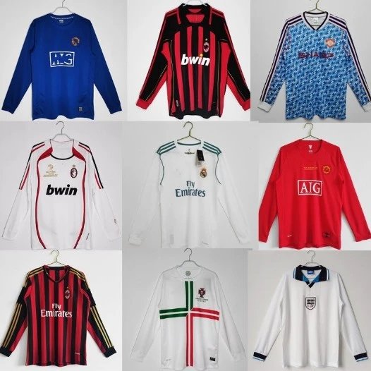 AC Retro Long Sleeve Jersey balenciaga Arsenal England Chelsea France Japan Inter Milan Football Jersey