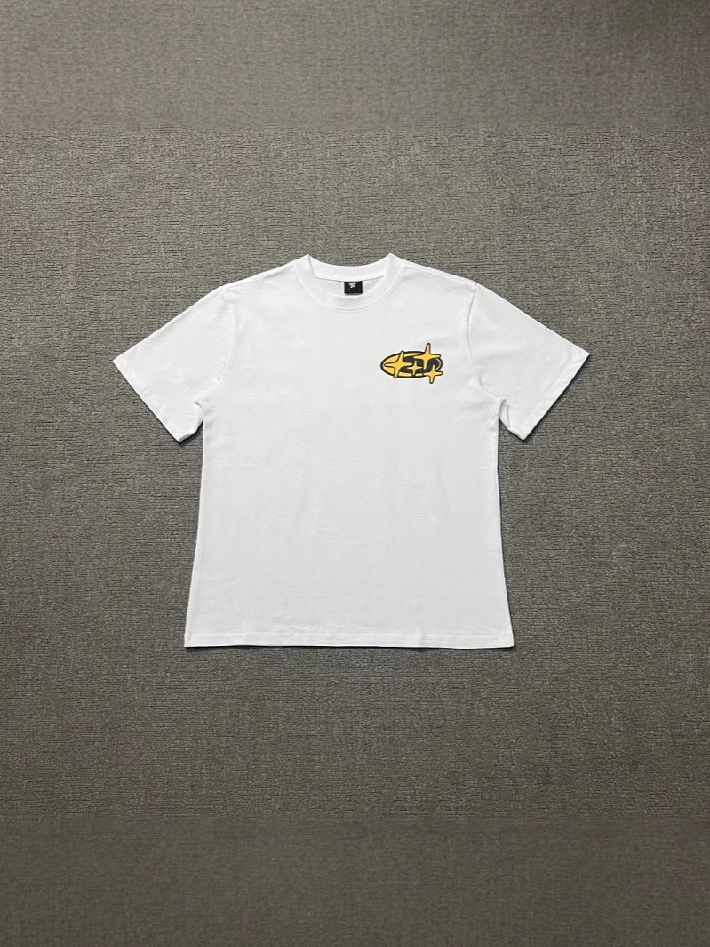 Drama Call Logo Tee Pure Cotton Short Sleeve Round Neck Casual Loose Unisex Couples