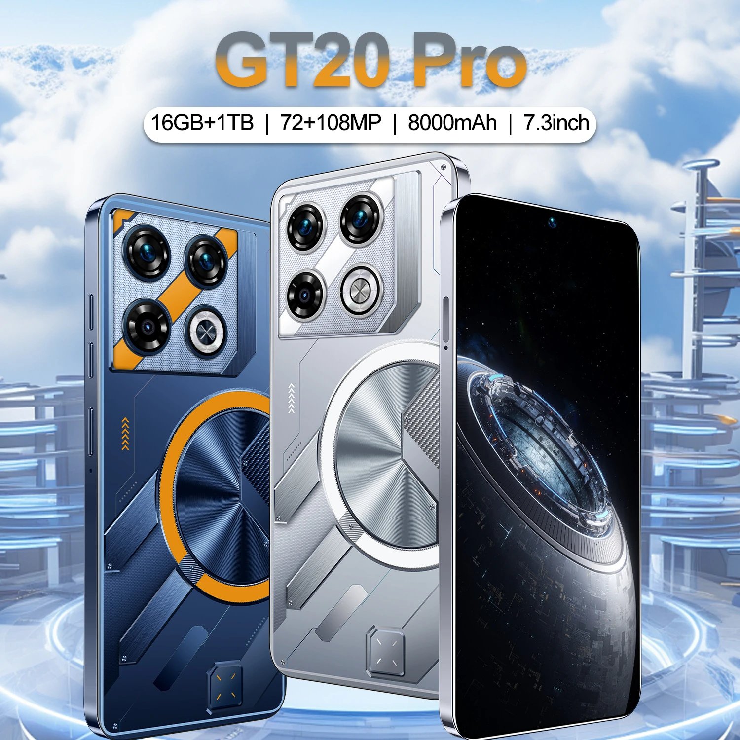 Phone GT20 Pro 16+1TB Punch-Hole Screen Android 8.1 Smart Mercado Libre