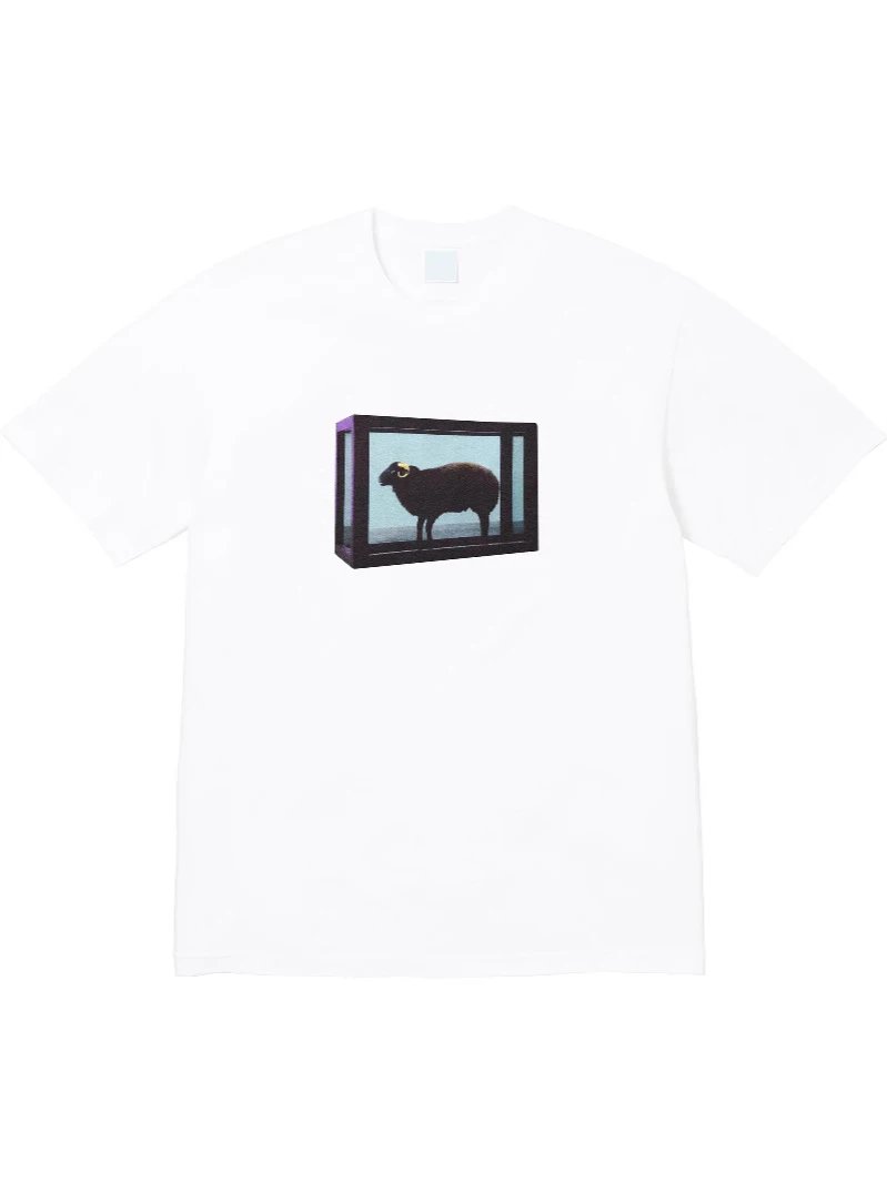 25SS Damien Hirst Tee Artist Collaboration Goat Sheep Short Sleeve T-shirt Pure Cotton Unisex