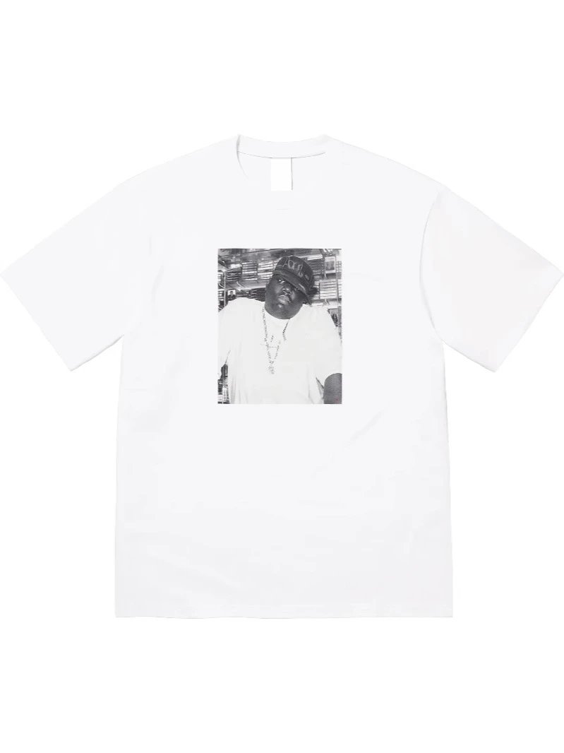 24FW BIGGIE S/S TOP Collaboration Rapper Character Photo Short Sleeve T-shirt Pure Cotton