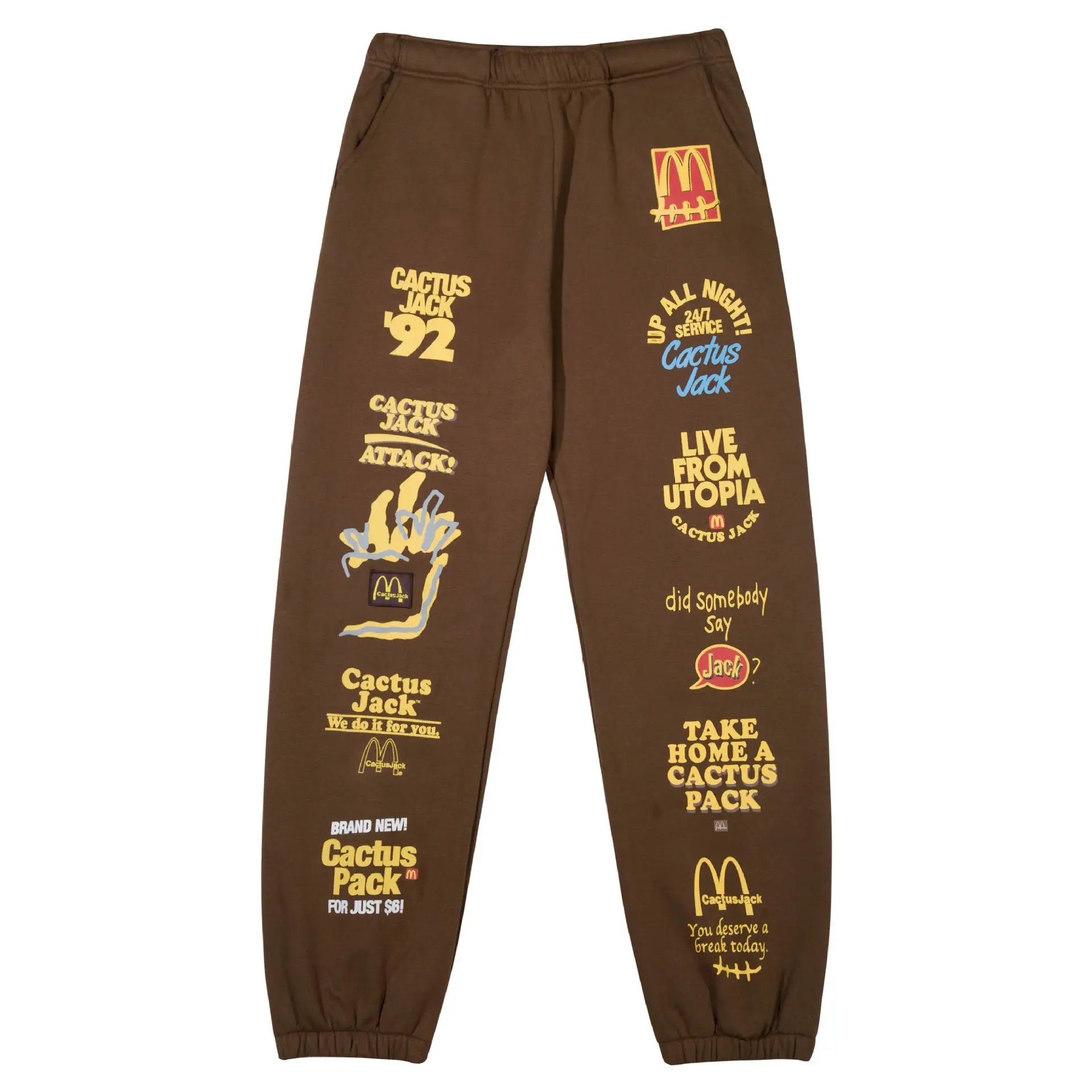 Travis Scott Cactus Jack X McDonald's Lettering Jogger Drawstring Pants