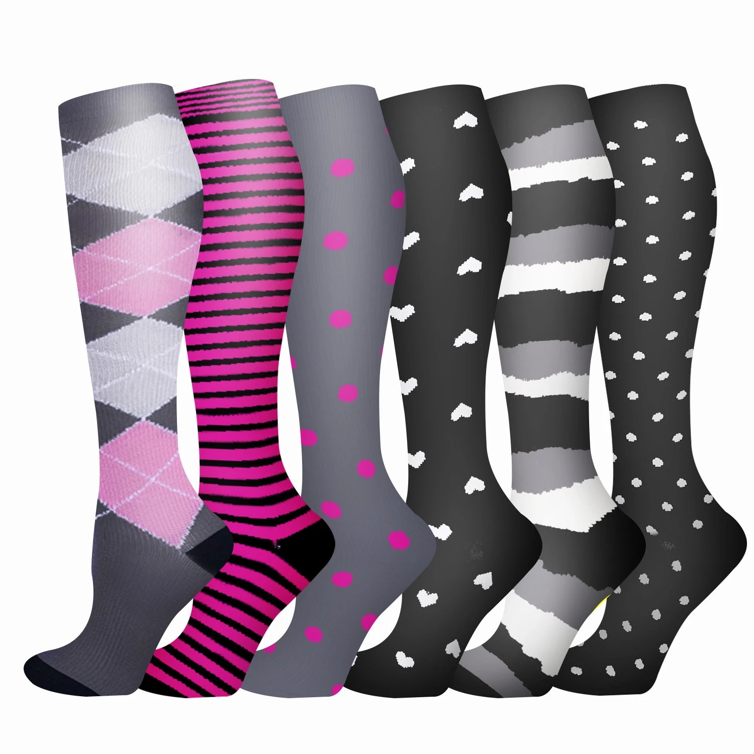 Men Women Running Elasticity Compression Socks Outdoor Sports Shaping Leg Shaping Socks Compression Calf Socks