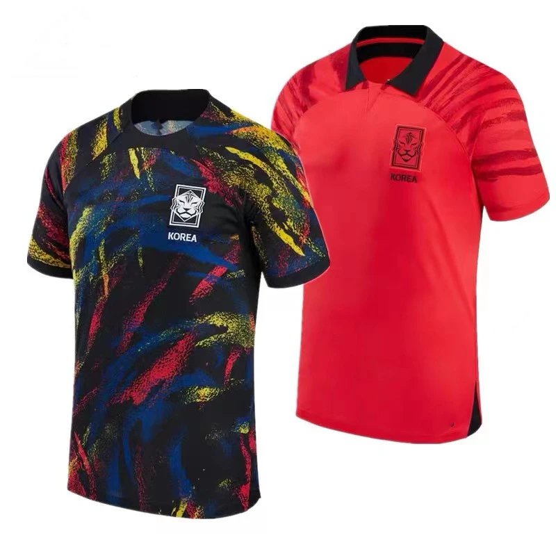22-23 South Korea National Team Away Jersey No.7 Son Heung-min Football Jersey Fan Version Short Sleeve Men's Jersey