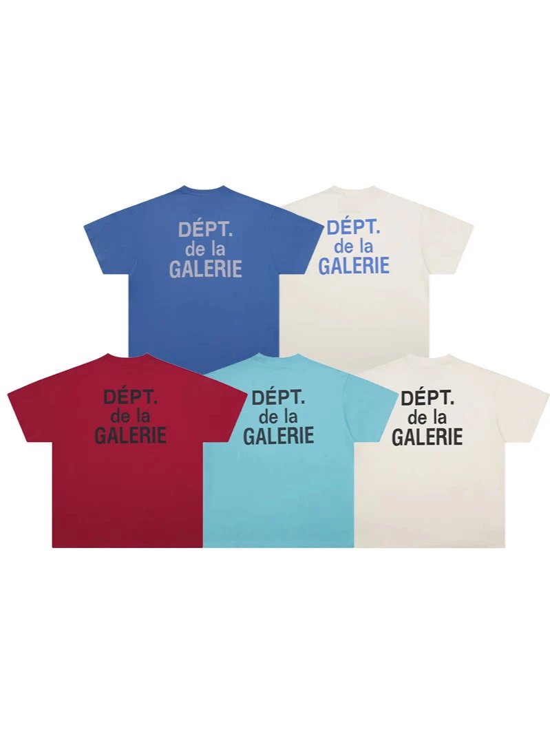 Gallery Dept New Classic Basic French Letter Logo Basic Slogan Round Neck Short Sleeve T-shirt