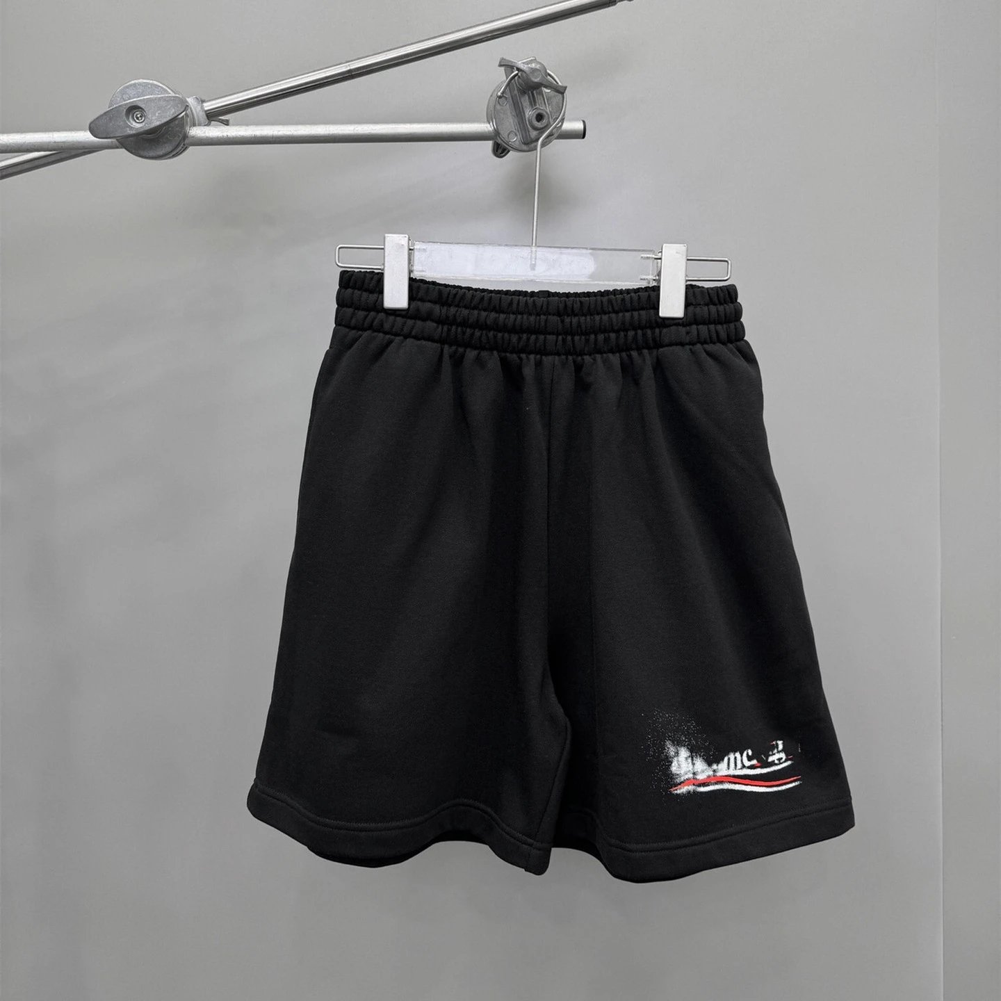 2025 New Balenciaga Dissolved Coke Blurred Print Sports Shorts