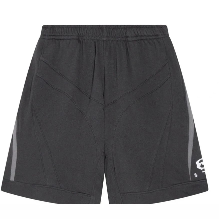 2025 New Balenciaga Motorcycle Style Heavy Duty Double Ring Embroidery Patch Shorts Unisex