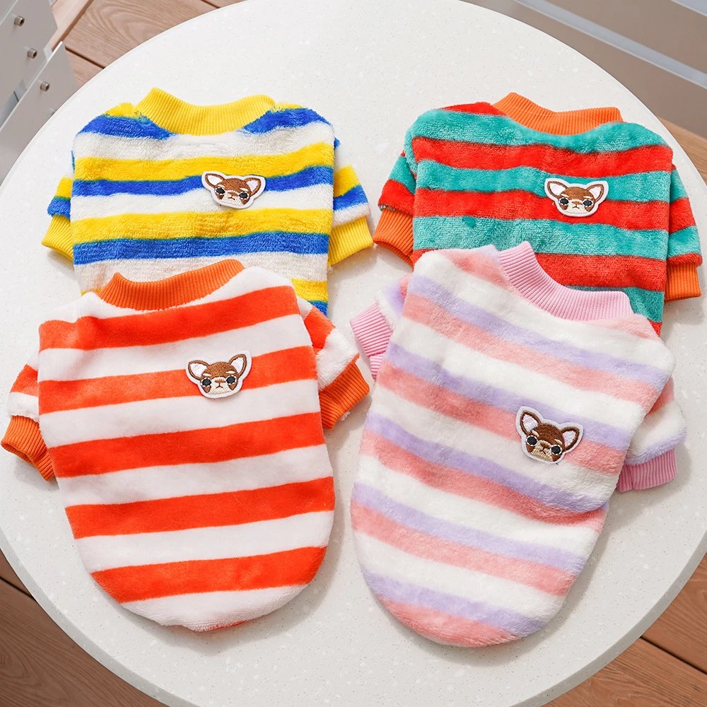 Pet Apparel Winter Warmth Embroidery Dog Teddy Bichon Small Medium Dog Dog Cat Clothing Cat Supplies