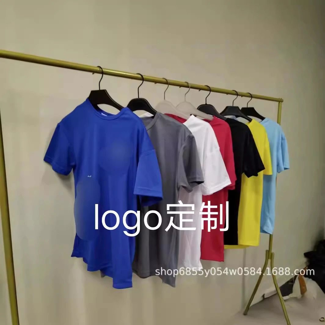 New Reflective Men's Loose Breathable Casual Fitness Quick Dry Round Neck Running Sport Short Sleeve Top Training