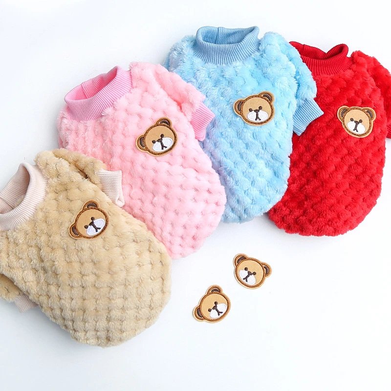 Autumn Winter New Size Dog Clothing Pet Supplies Fleece French Bulldog Cat Two-Legged Outfit Plaid Cat Cat Dog Clothing