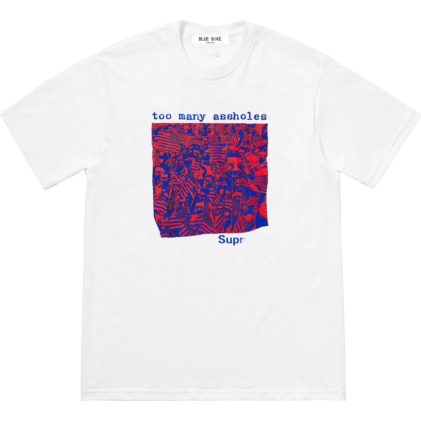 Too Many Assholes Tee Protest Character Unisex Print Short Sleeve T-shirt Couples