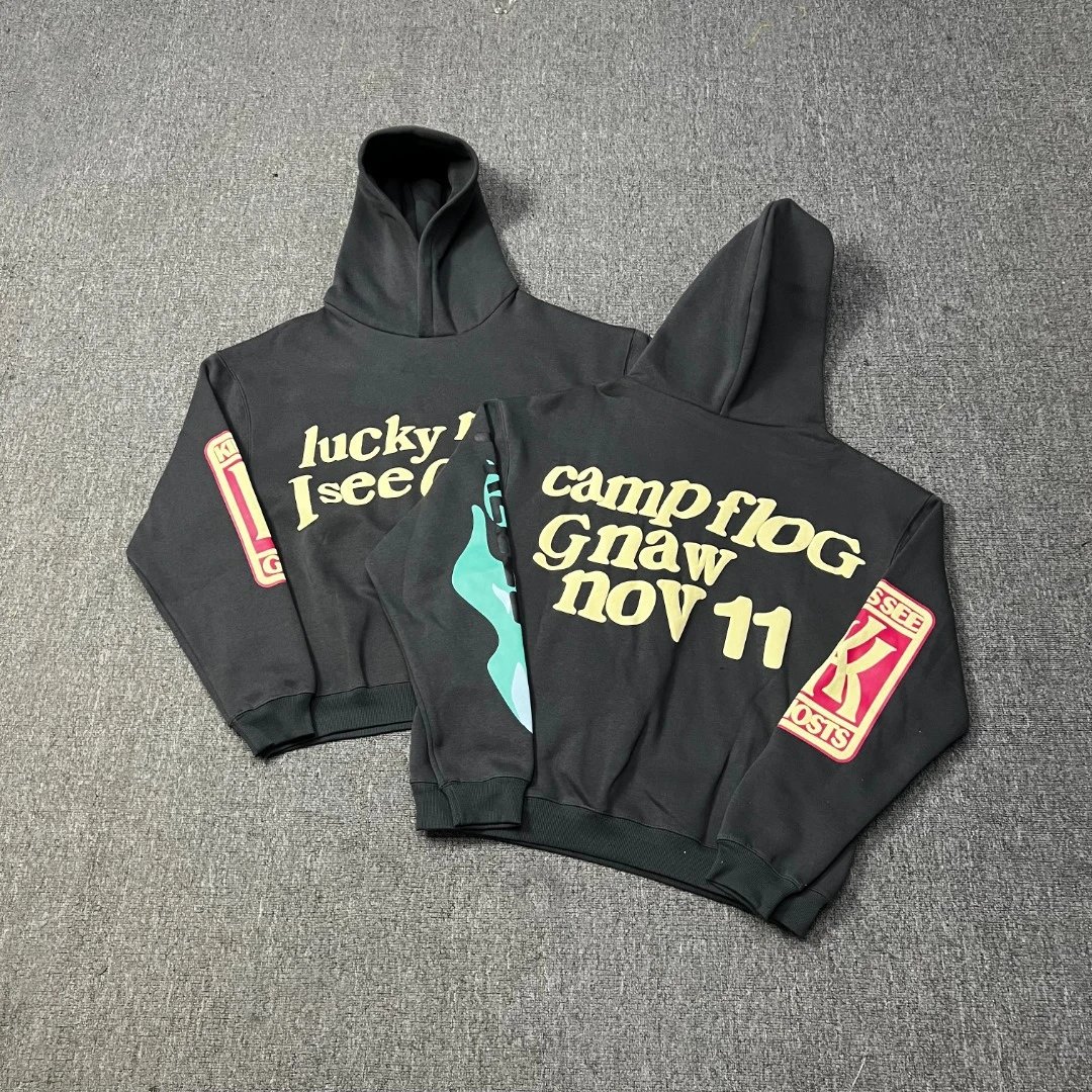 CPFM I see ghosts Fleece Foam Letter Loose Casual Hoodie Unisex Couple Style Trendy