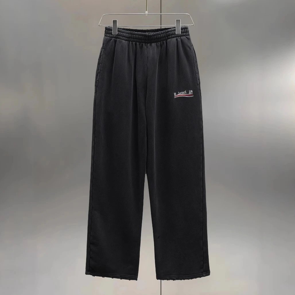 Balenciaga Classic Coke Embroidery Loose Washed Vintage Straight Pants Sweatpants Unisex