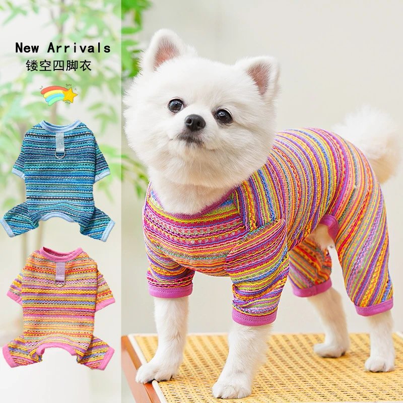 Spring Summer Dog Vest Cat Teddy Dog Bichon Two-Legged Pet Clothing Four-Legged Sun Protection Supplies Dog Apparel