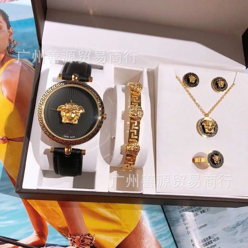 Versace Medusa Head Five-Piece Quartz Disc Women's Watch
