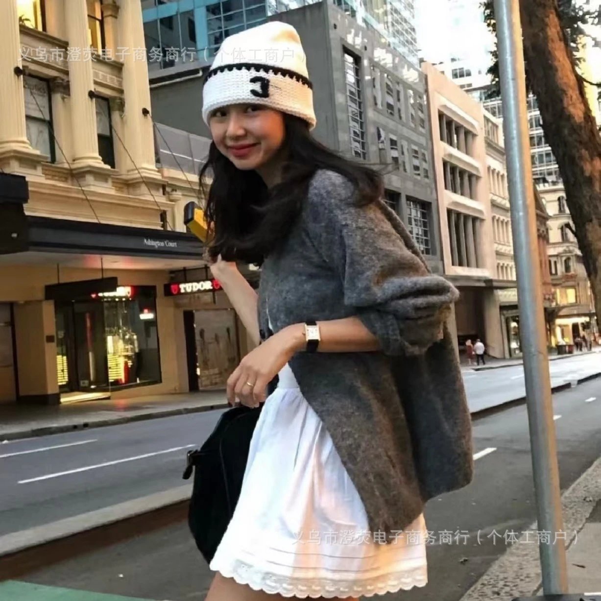 Chanel Style Winter Chanel Wool Knit Hat Women Warm Thick Beanie