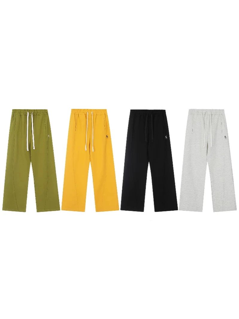 Ralph Lauren Classic Basic Solid Color Pony Logo Casual Wide Leg Pants Unisex