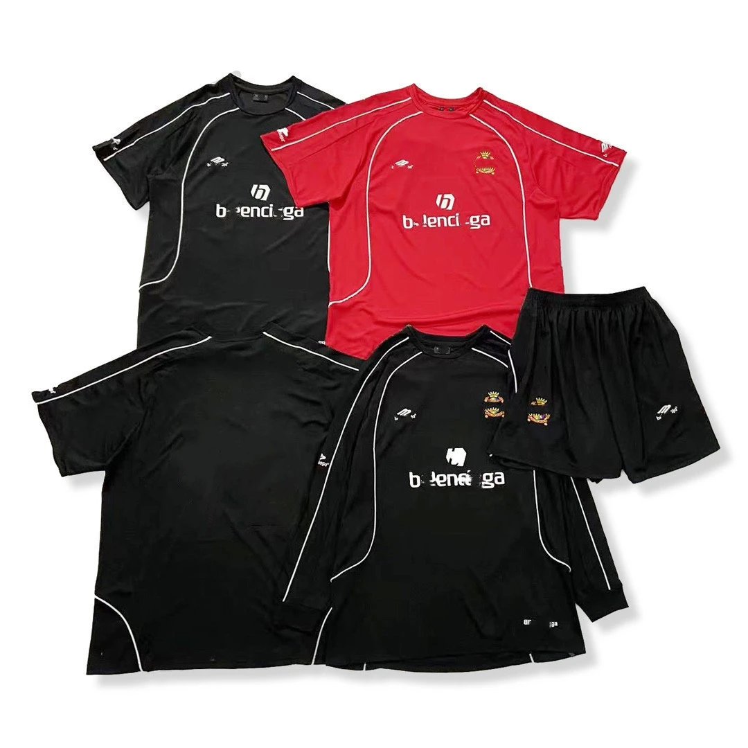 balenciaga x Manchester United Football Embroidered Jersey & Shorts Set