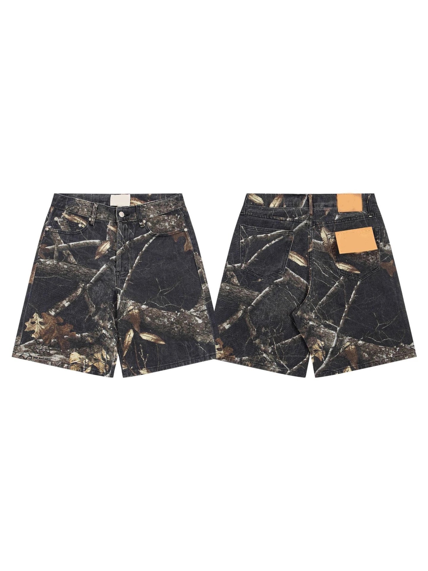 FW23 BIG OL' JEAN REALTREE EDGE Branch Full Print Denim Shorts Unisex