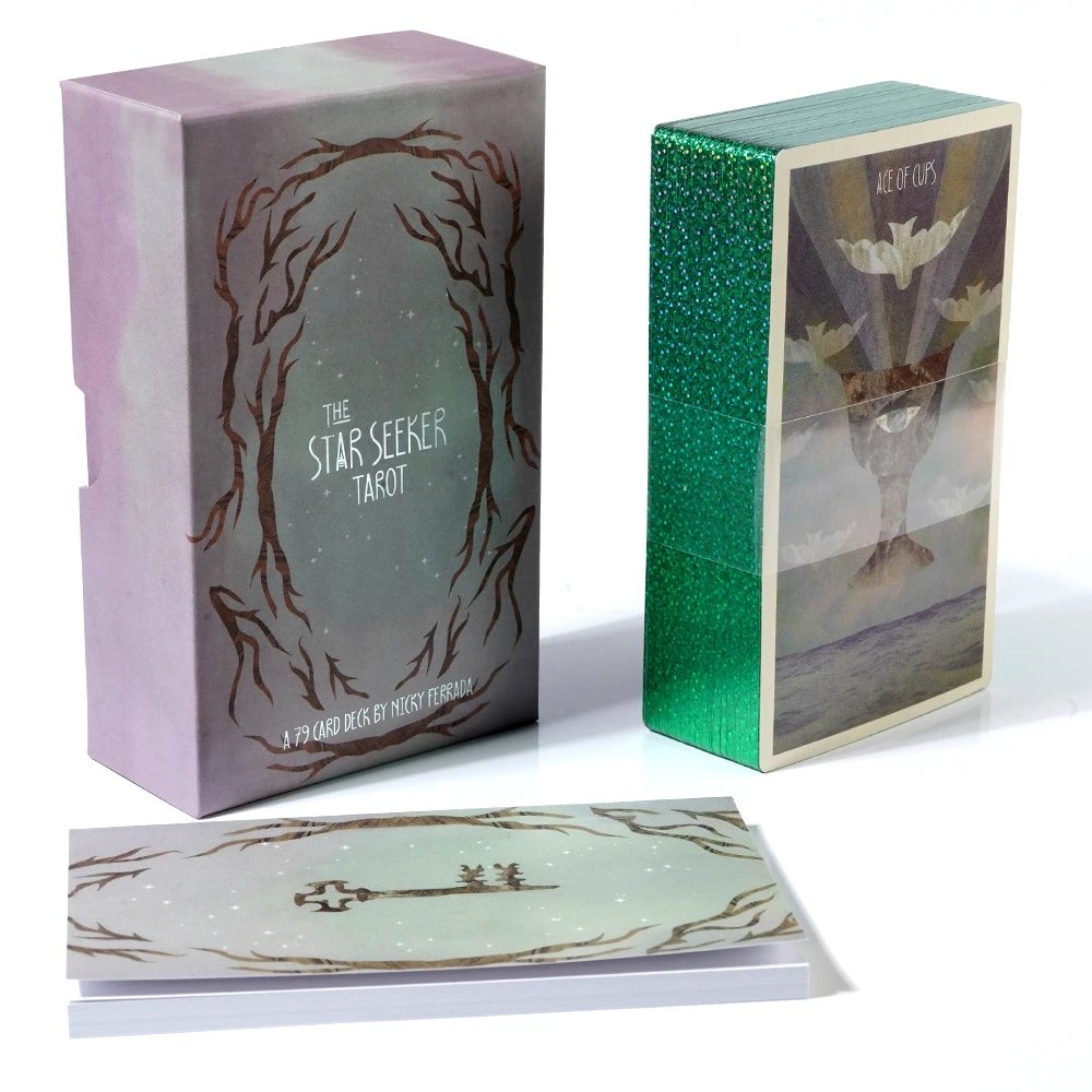 The Star Seeker Full English Gift Box Edition Gold Foil Process Tarot Cards with Instruction Manual
