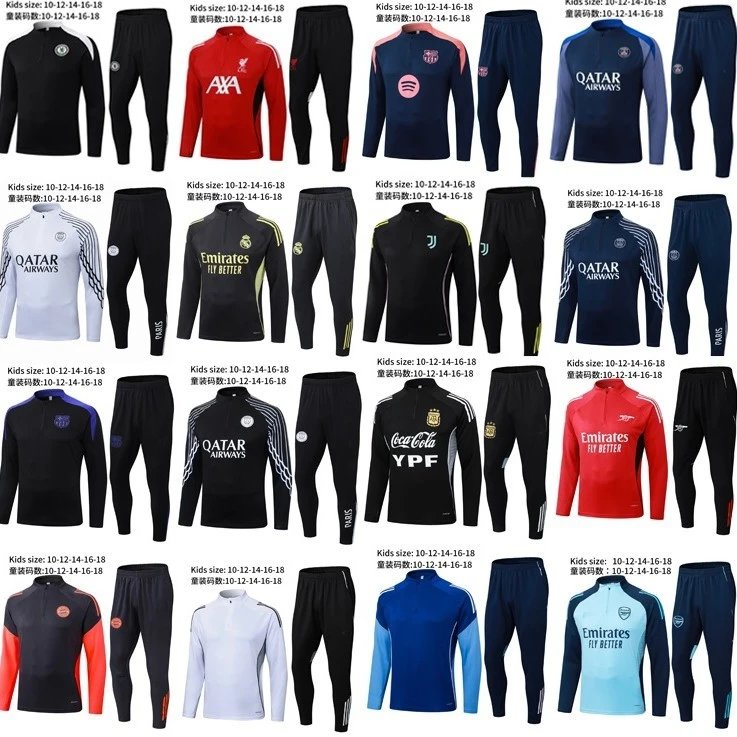 balenciaga Kids Football Training Jersey Inter Milan Arsenal Chelsea West Ham United Kids Long Sleeve Set Jersey