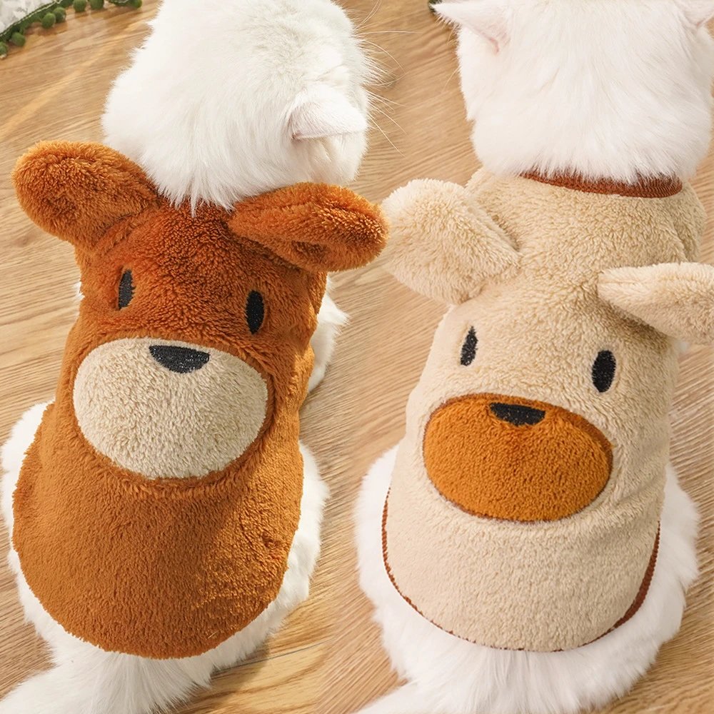 Winter Fleece Warm Pet Puppy Cute Dog Clothing Teddy Schnauzer Cat Clothing Supplies