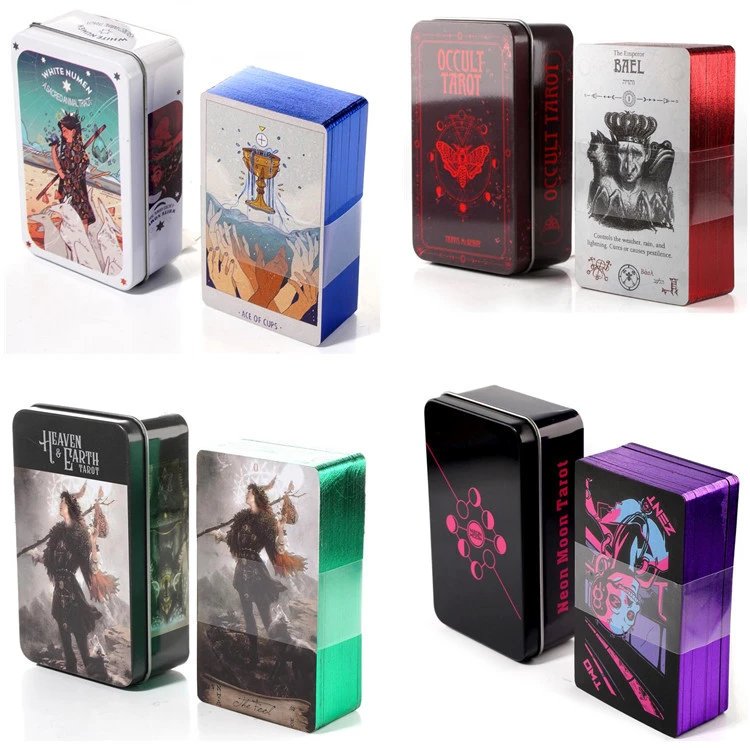 OCCULT Tarot Cards Gold Foil High-End Tin Box Playing Cards Product Noow Noen