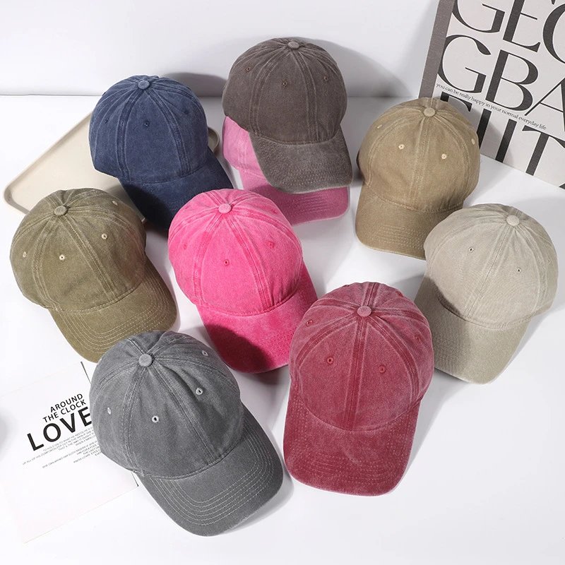 Retro Washed Soft Cotton Baseball Cap Trendy Unisex Street Versatile Hip Hop Hat