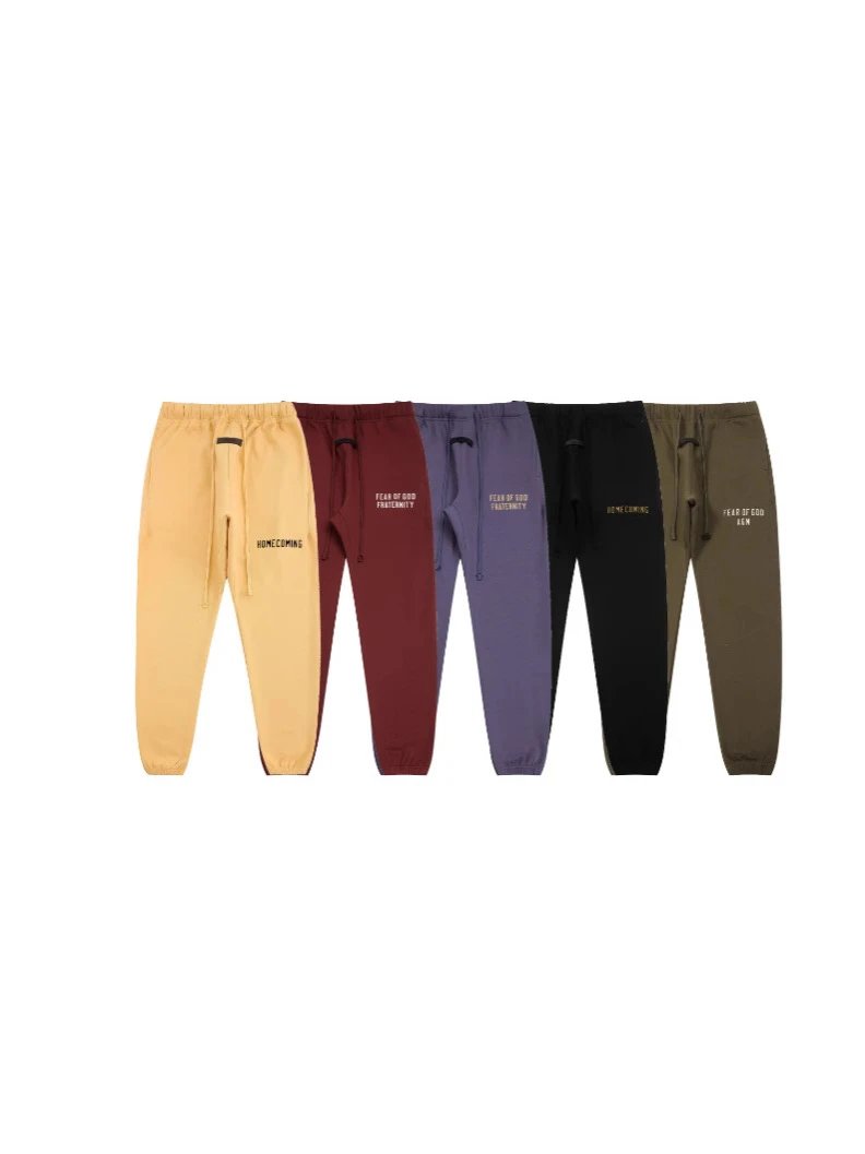 New FOG Lettering Print Unisex Pants Loose Casual Sweatpants