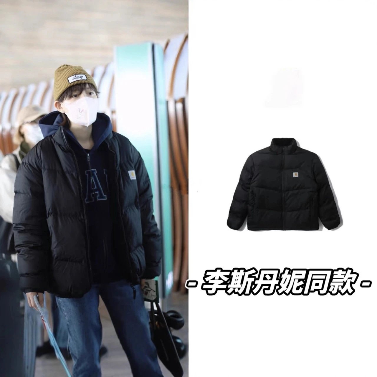 Carhartt Cotton Jacket Autumn Winter Unisex Thick Fleece Reversible Outerwear Lamb Fur Coat