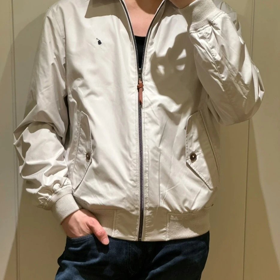 RL Pony Embroidery Celebrity Same Old Money Cadre Stand Collar Work Harrington Waterproof Jacket Unisex