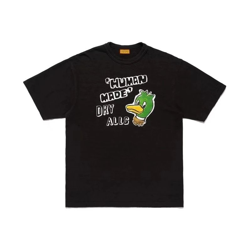 Human Made Angry Bird Pattern Short Sleeve T-shirt Loose Unisex Couples