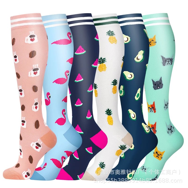 New Long Tube Sports Compression Socks Cycling Fitness Running Calf Socks Men Women Compression Socks