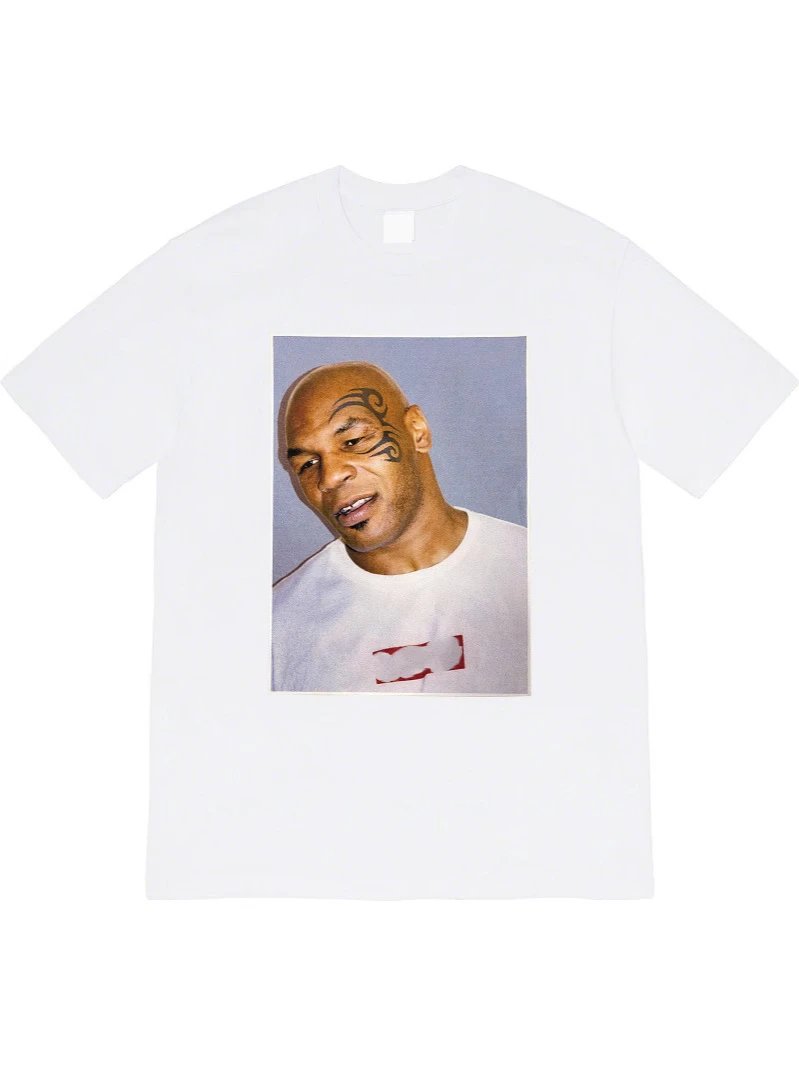 07SS Mike Tyson Tee Tyson Boxing Print Short Sleeve T-shirt Unisex Loose Pure Cotton