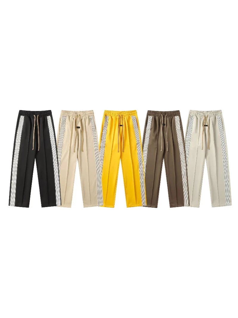 FOG Sports Set Unisex Stripe Loose Sports Straight Pants