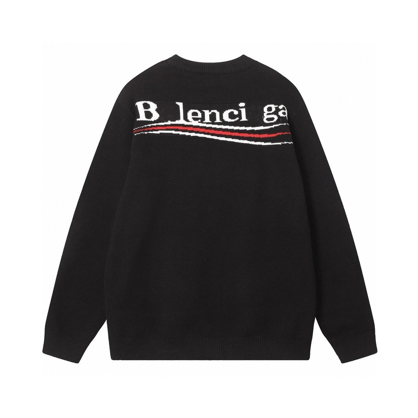Balenciaga classic basic style cola letter jacquard LOGO knitwear sweater men's and women's