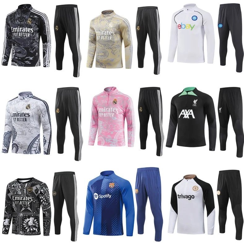 New Napoli balenciaga Chelsea Liverpool Inter Milan Long Sleeve Training Suit Adult/Kids