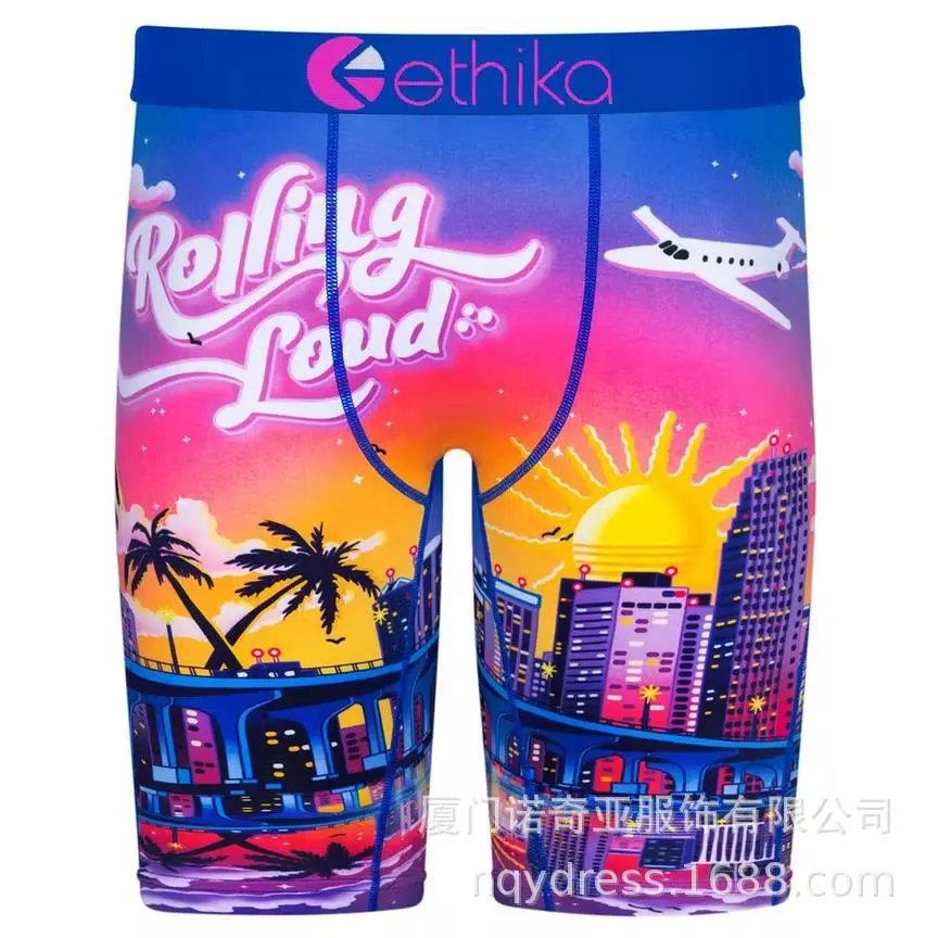 M118 Clothing Wholesale Fashion Casual Print Underwear Multi-Color Men