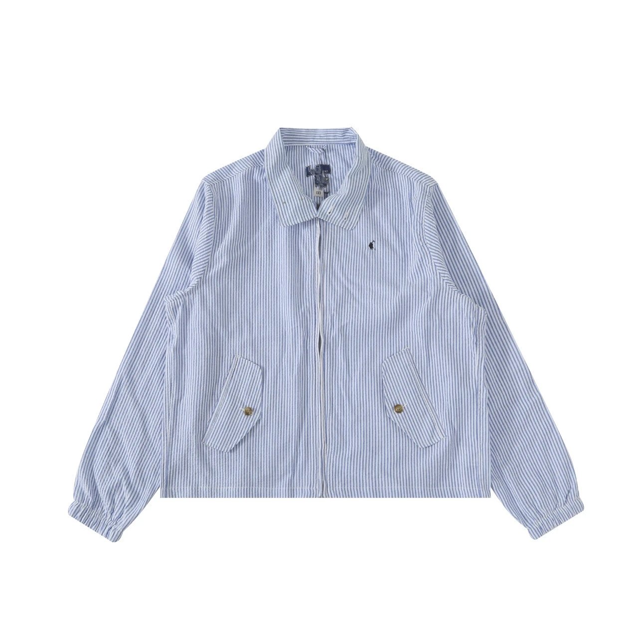 Summer New RL Pony Embroidery Yu Shuxin Same Thin Stand Collar Zipper Long Sleeve Jacket
