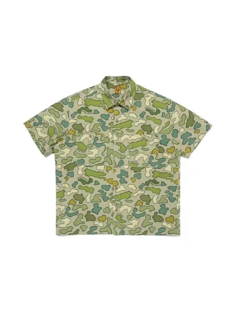 2025 Human Camouflage Print Shirt Retro Commute Loose Casual Unisex