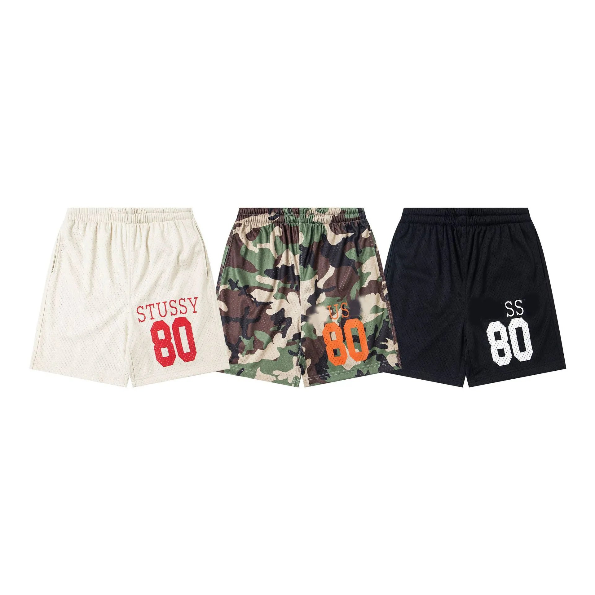 SS25 Drop2 TEAM JERSEY 80 Badge Mesh Loose Net Fabric Gym Sports Shorts Men