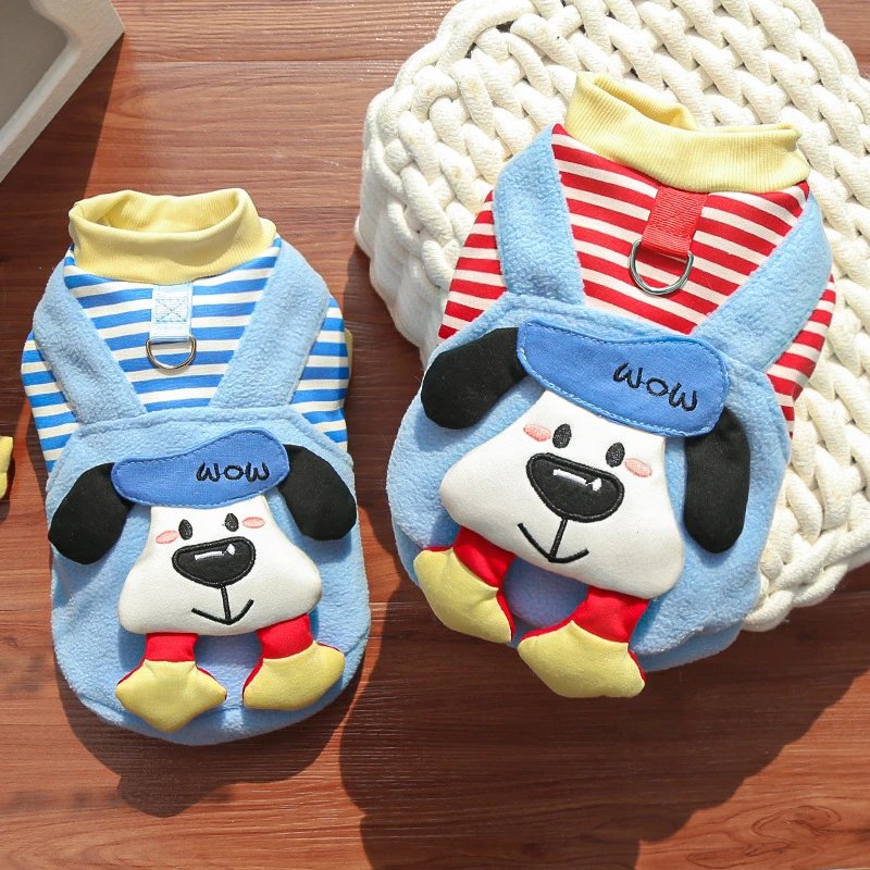 Autumn Winter Hairless Cat Clothing Supplies Large Dog Pet Fleece Vest Cute Plush Teddy Bichon Batch
