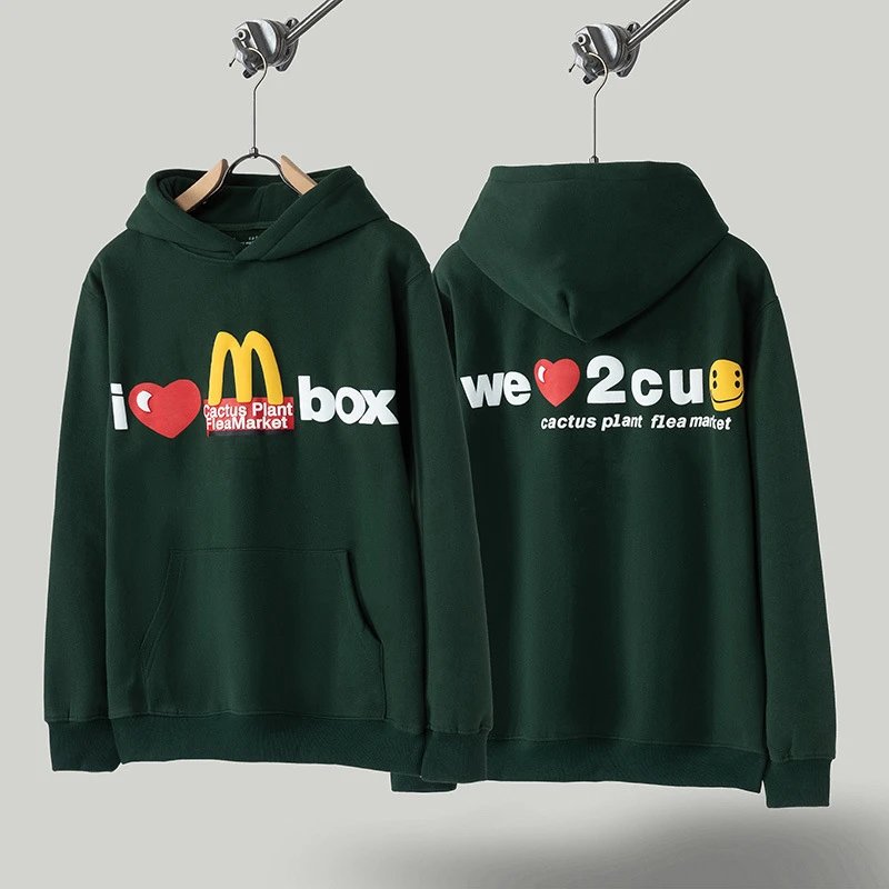 Cactus Plant Flea Market x McDonald's CPFM McDonald's hooded sweatshirt couple