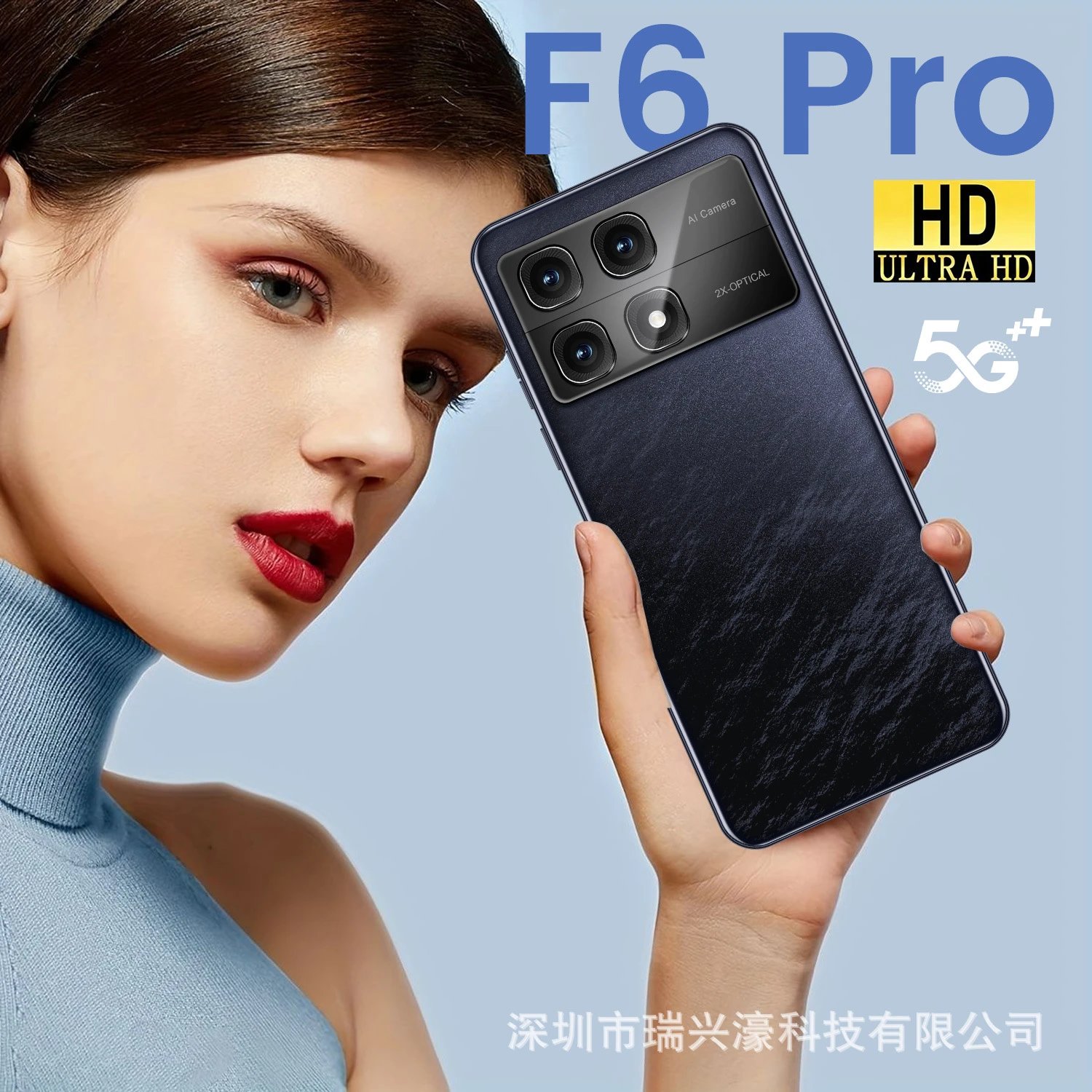 2025 New Phone F6 PRO 16+1TB Punch-Hole 7.3 Android 13 Best Seller Cheap Phone