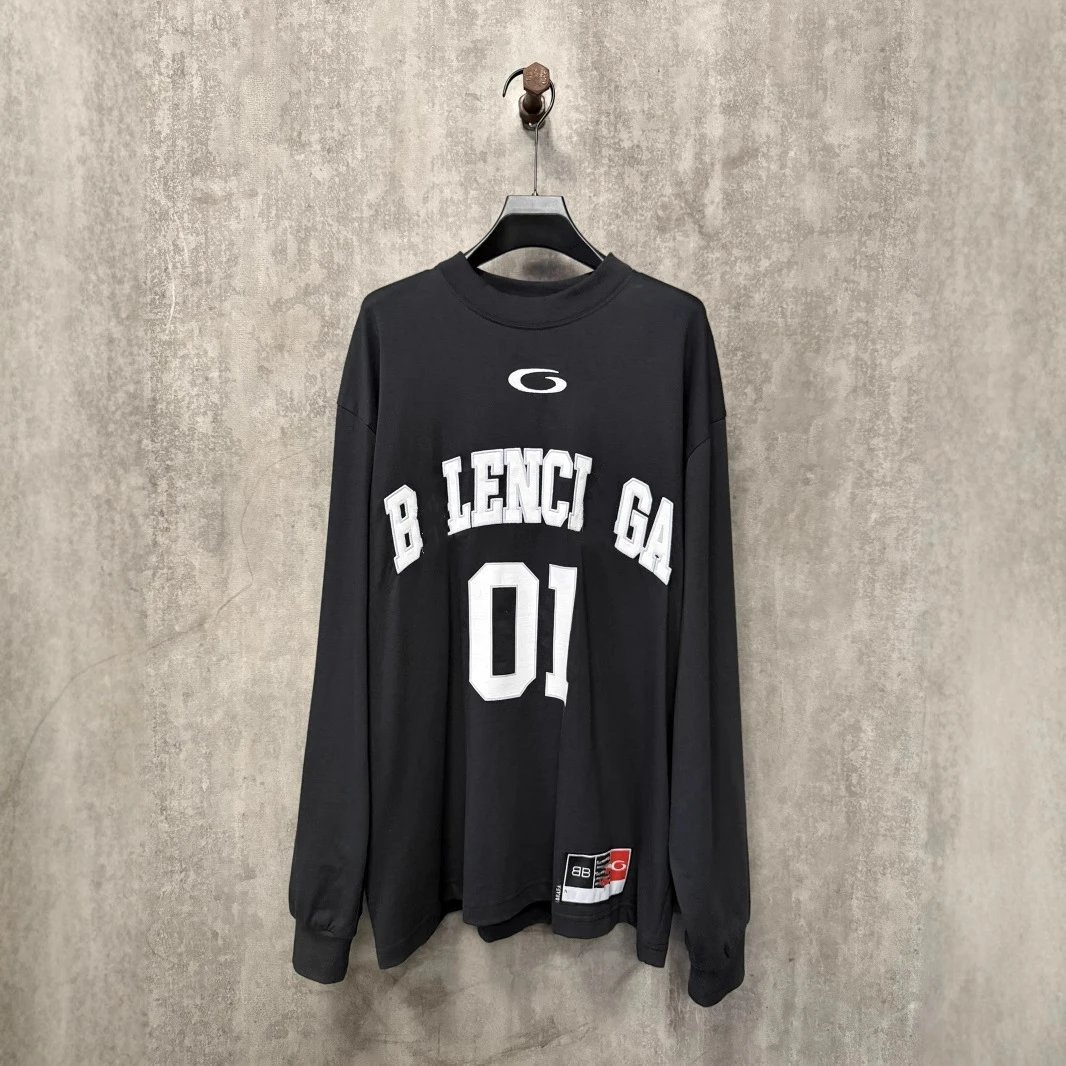 New style Balenciaga basketball series 01 long sleeve crewneck jersey top T-shirt