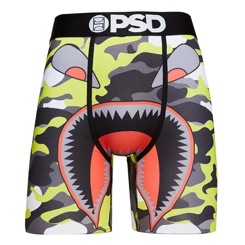 P31-46 Men's Trendy Underwear Print Four-Needle Six-Line Jacquard Multi-Color