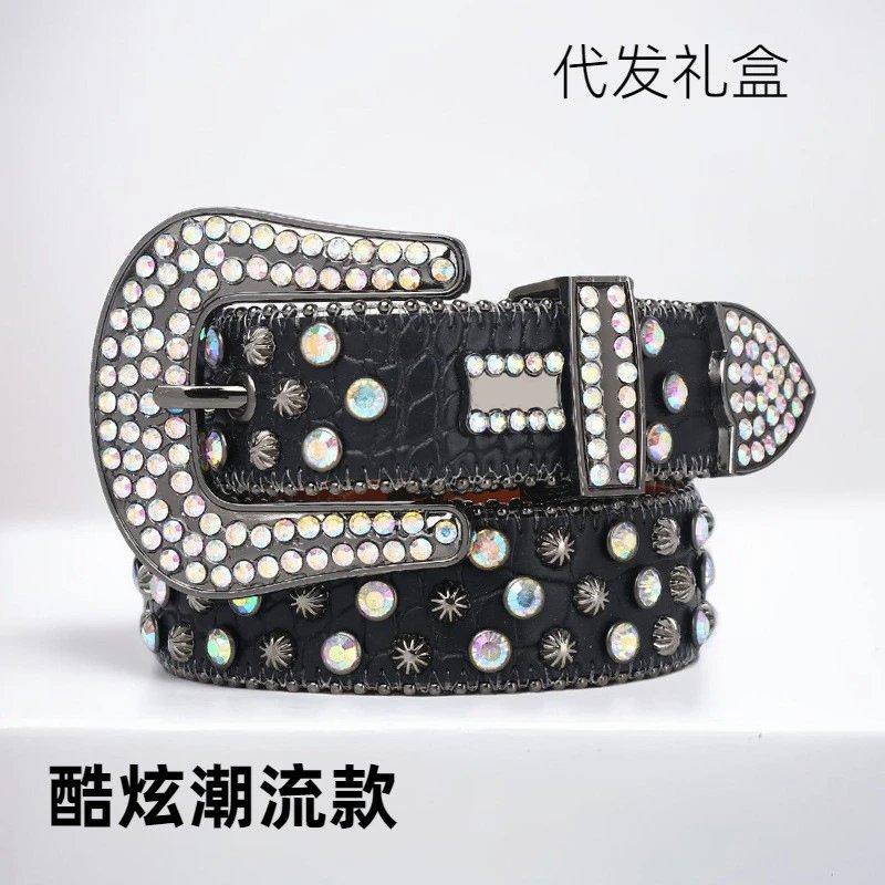 Unisex pin buckle punk European and American style personality fashion trend all-match trouser belt